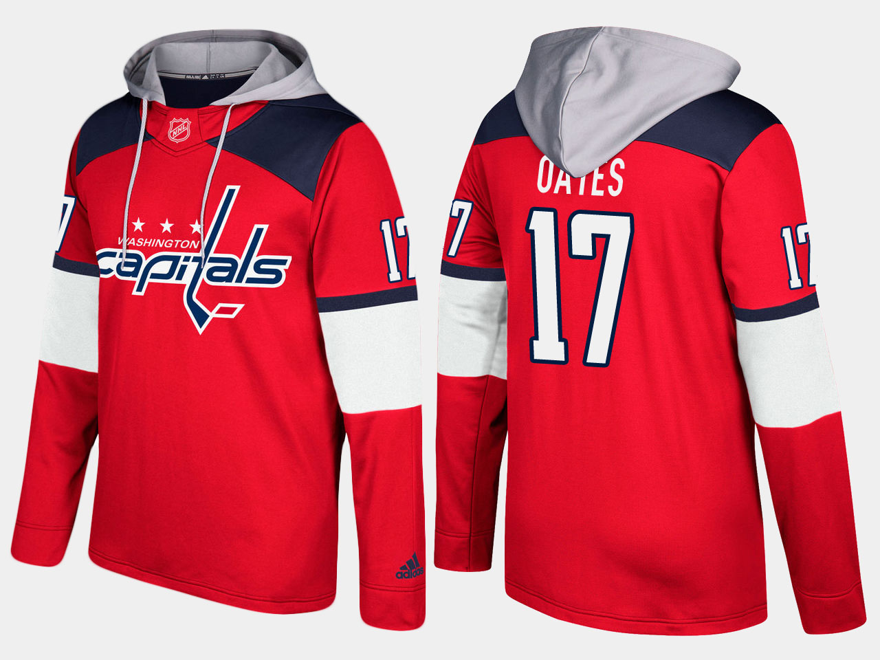 Men NHL Washington capitals retired #17 adam oates red hoodie